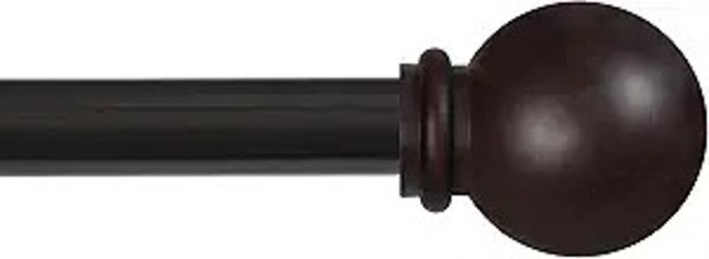 Kenney Chelsea 5/8" Adjustable Curtain Rod 48 to 86 in Weathered Brown